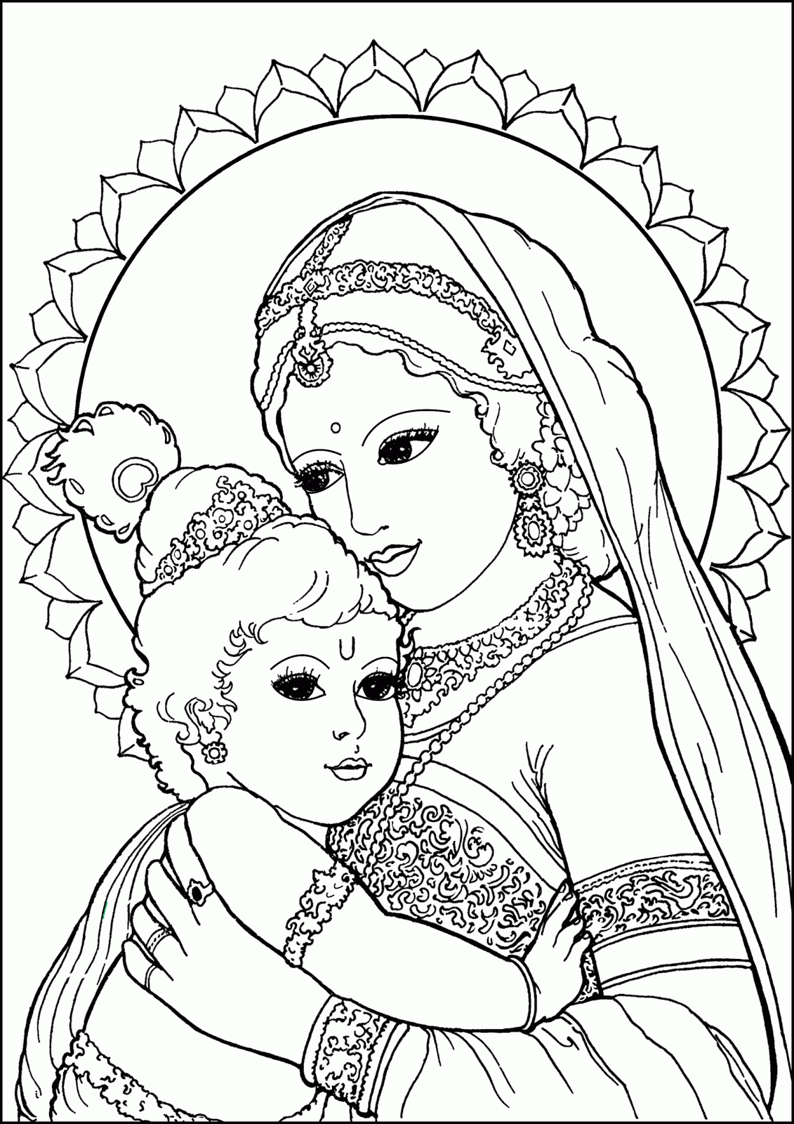 26 best ideas for coloring | Krishna Coloring Images