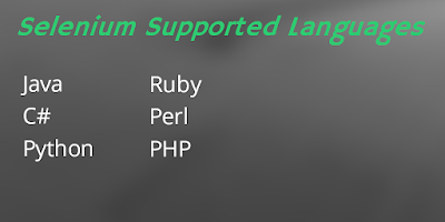 Selenium supported languages