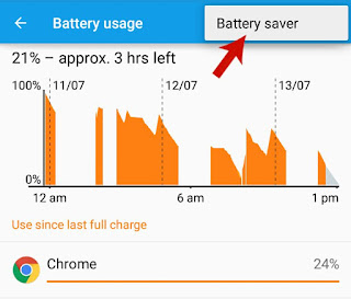 Battery usage report
