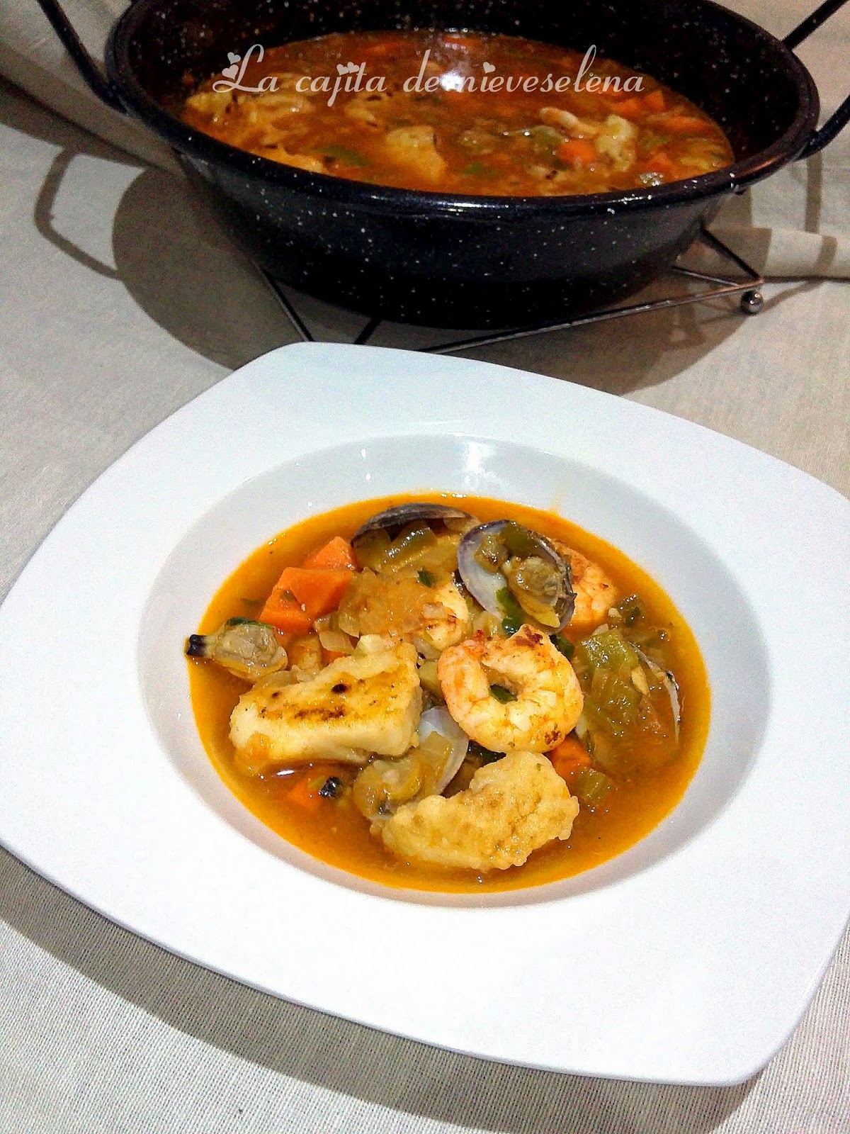 Zarzuela de pescado y marisco