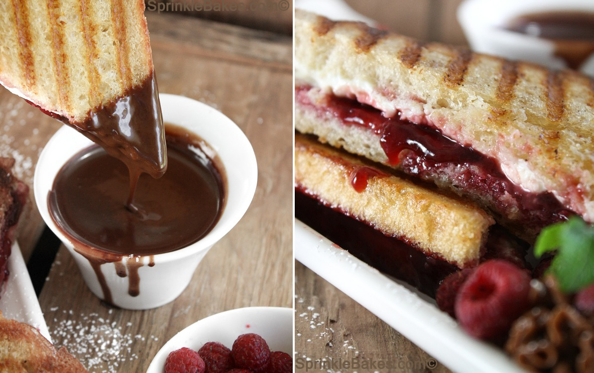 Raspberry Cream Cheese Paninis with Panera Bread Sprinkle Bakes