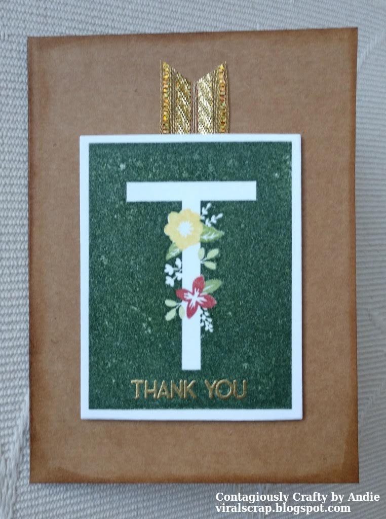 Contagiously crafty christmas themed thank you cards