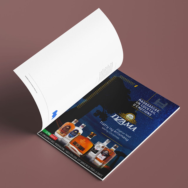 publicité presse magazine noël 2019 publicité rhum dzama dans Madagascar Magazine Noël