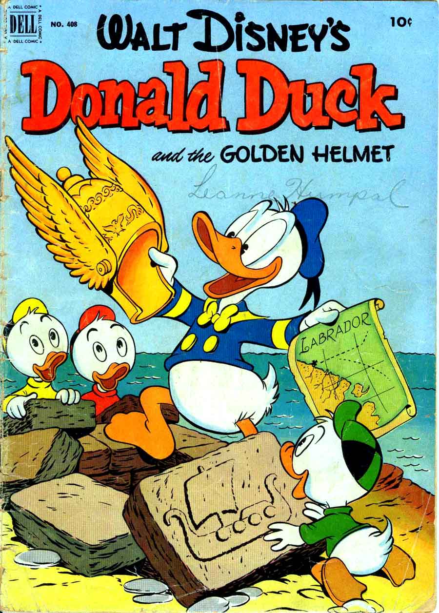 Donald Duck / Four Color Comics v2 #408 - Carl Barks 1940s comic book cover art