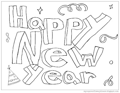 Free Happy New Year Coloring Pages