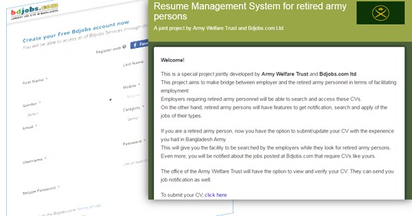 Jobs for Retired Army officer in Bangladesh