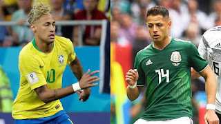 Brasil vs México en Octavos de Final Copa Mundial Rusia 2018