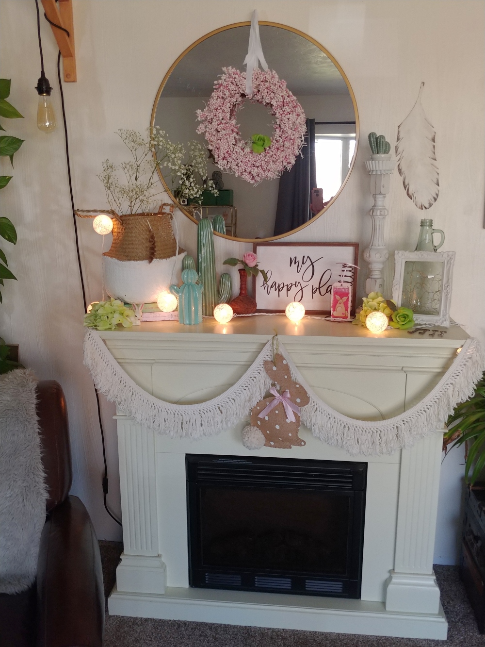 Spring Mantel Decor Little Vintage Cottage