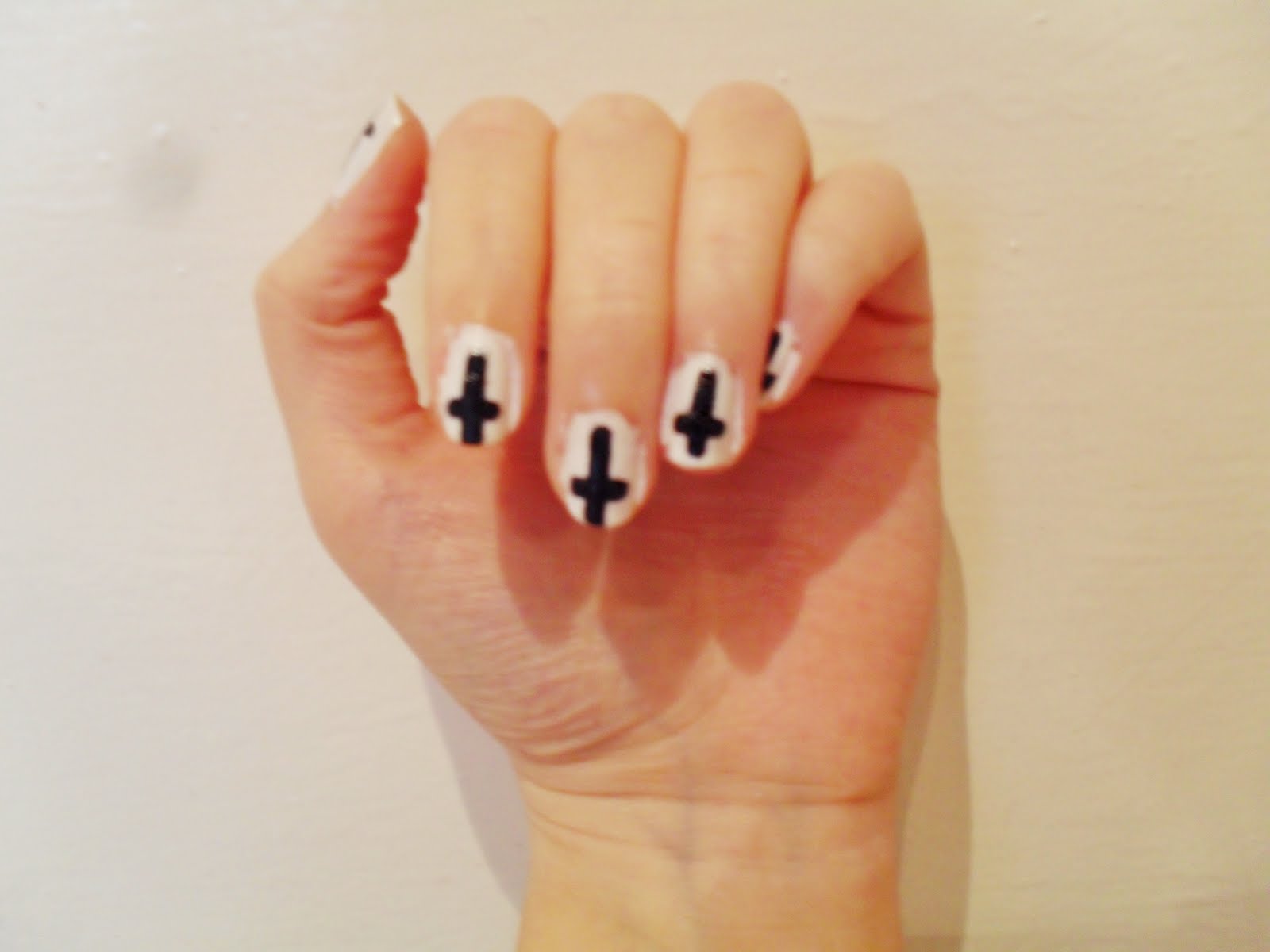 Tangled up in Clothes Cross Nails