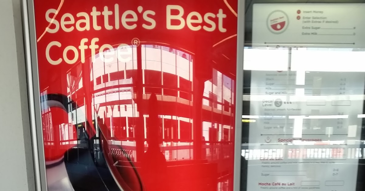 Black Coffee Review DFW Airport Seattle's Best Coffee Vending Machine!