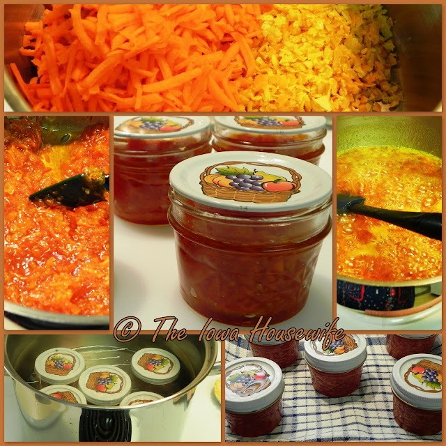 The Iowa Housewife From the Garden...Home Canned Candied Carrotorange