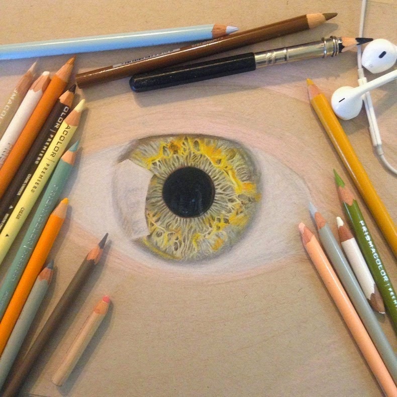 EMUTHECON Lukisan Mata  Paling Realistis dengan Pensil Warna