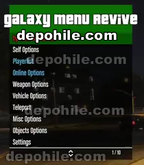 GTA5 Online 1.41 Galaxy Menu Revive Para,Teleport Hile 13-14 Kasım 2017