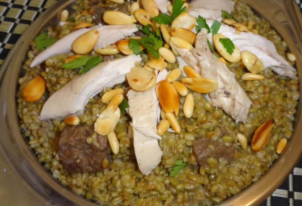 Freekeh With Chicken And Meat 