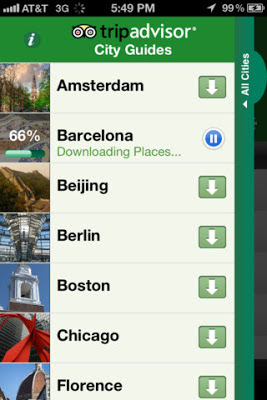 Trip advisor city guide app