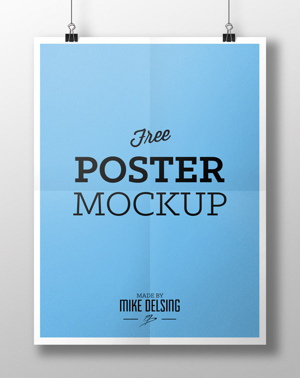 Free Poster Mockup by Mike Delsing