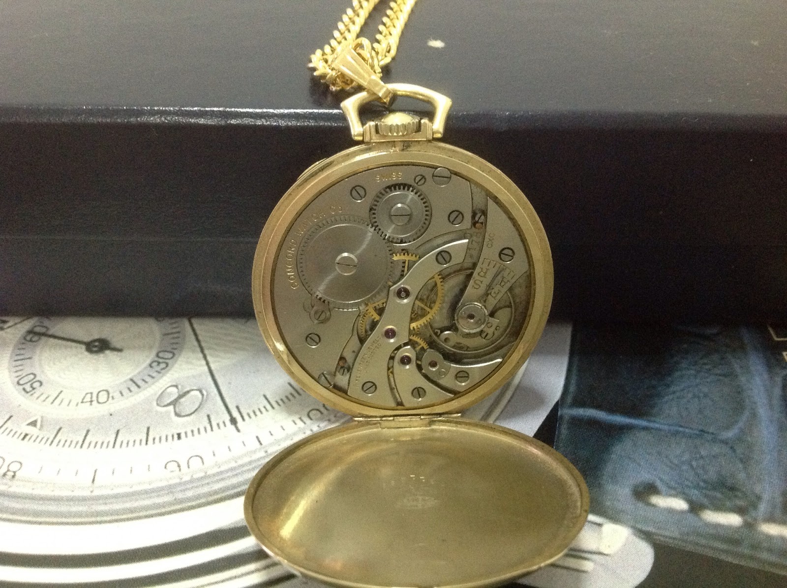 JACK'S TREASURE CHEST OF TIME PIECES HIGH GRADE LUXURY CONCORD GENTS POCKET WATCH