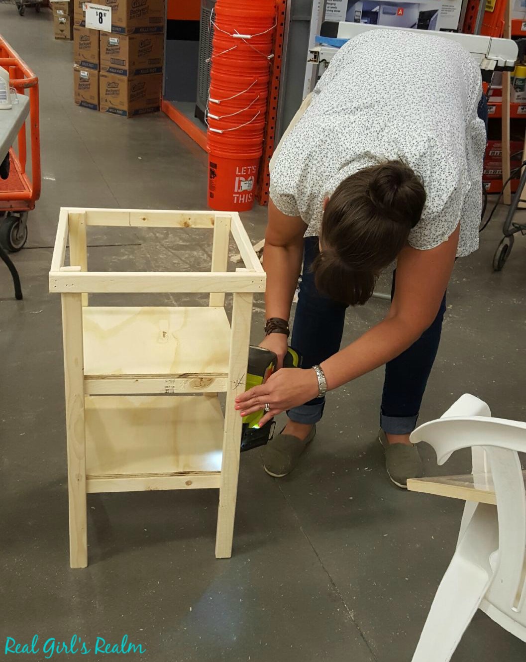 Real Girl's Realm Building a Beverage Cart at Home Depot Ladies Night