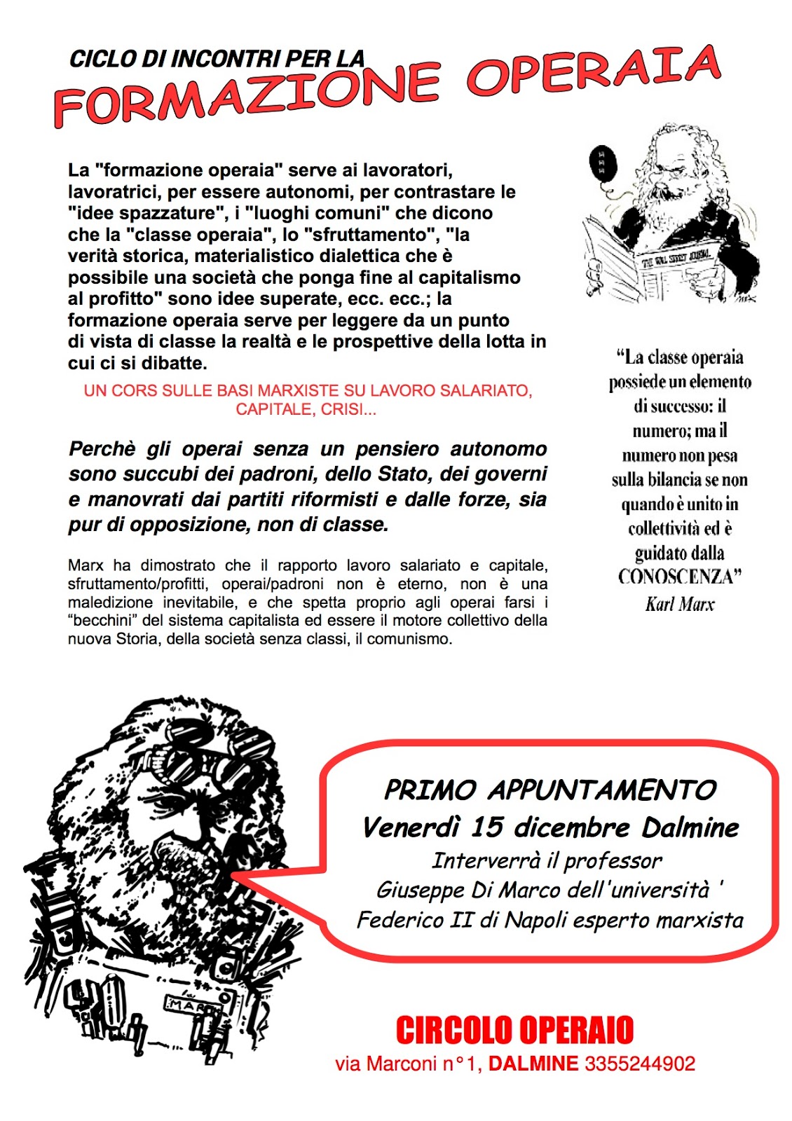 Incontri classe di lavoro