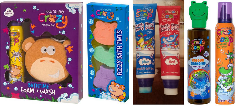 Kids Stuff Crazy Soap Colour Changing Bubble Bath - Red & Blue Bath Foam