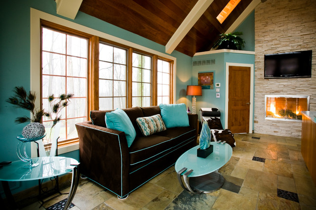 Aqua And Brown Home Decorating Ideas
