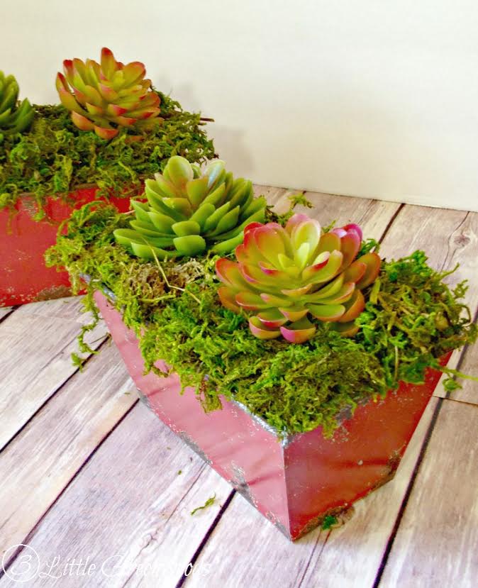How to Plant Faux Succulents (Guest Post 3 Little Greenwoods) DIY Beautify Creating Beauty