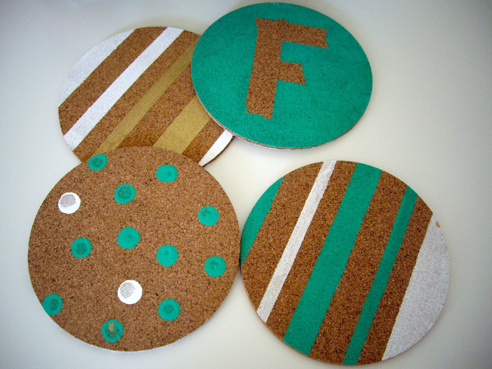 Painted Cork Coasters