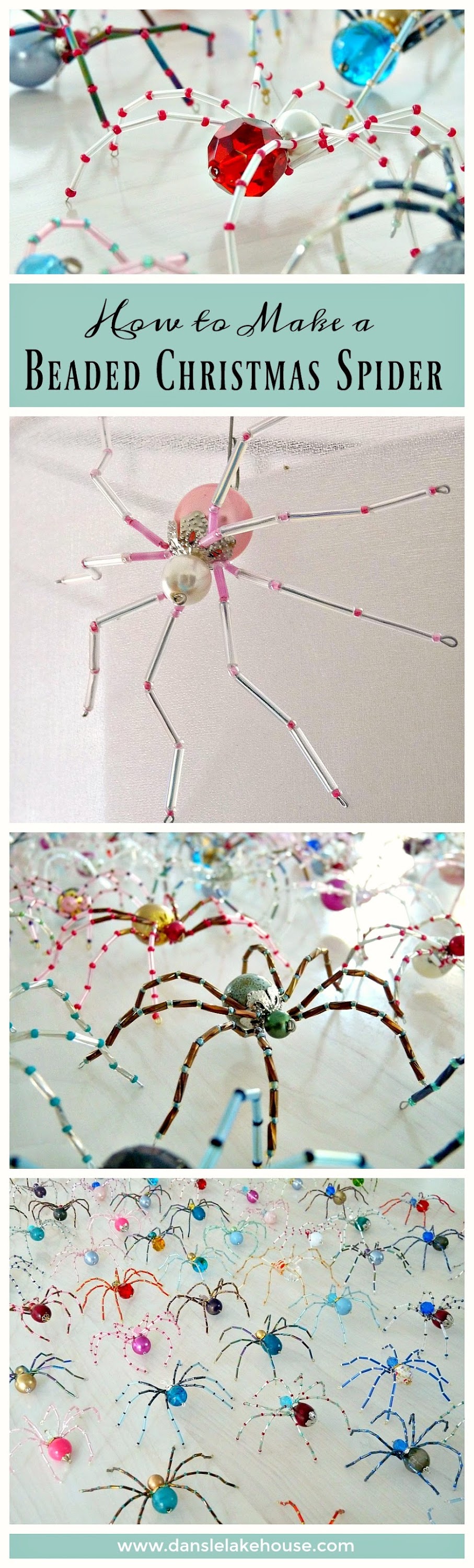 How to make a beaded christmas spider