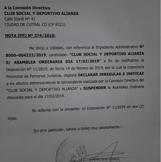 SIN VALIDEZ