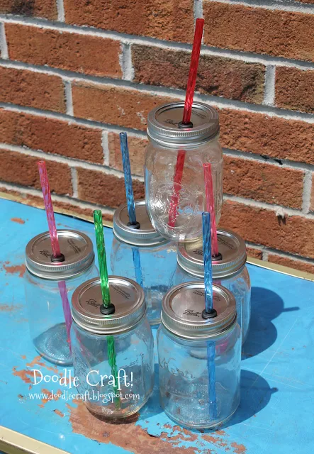 Colorful DIY Sharpie Marker Mason Jar Holder - Pretty My Party