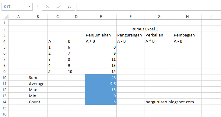 Cara Menggunakan Microsoft Excel Rumus Lengkap - 7