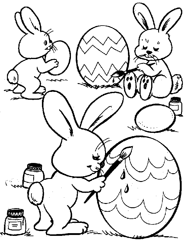 imagens Coelhos da Páscoa Pintando Ovos pintar Desenho como desenhar Coelhos da Páscoa Pintando Ovos pintar e colorir