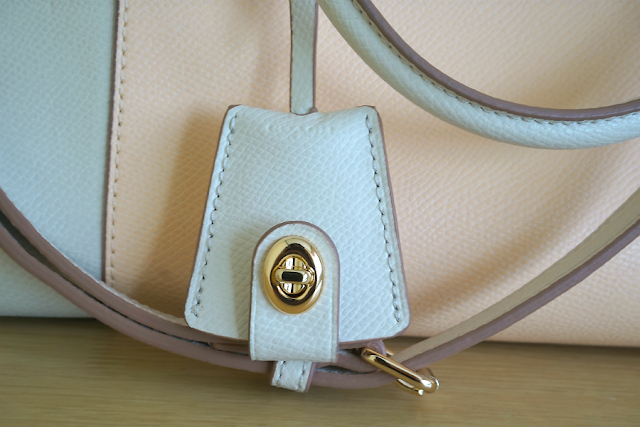 COACH Margot Carryall Handbag in Bicolor Crossgrain Leather