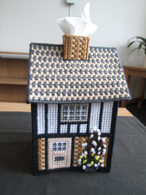 house shaped tissue box cover