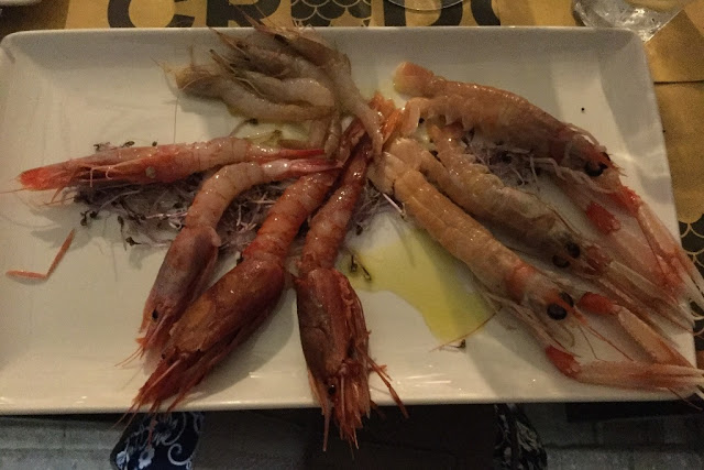 Restaurant Crudo shrimps