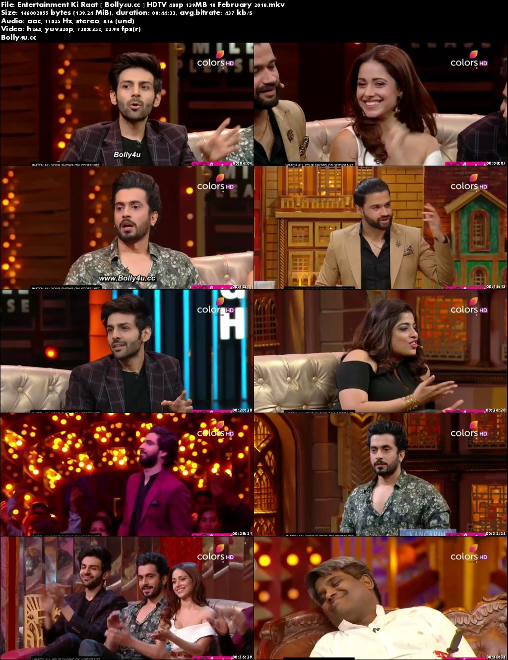 Entertainment Ki Raat HDTV 480p 140MB 10 February 2018 Download