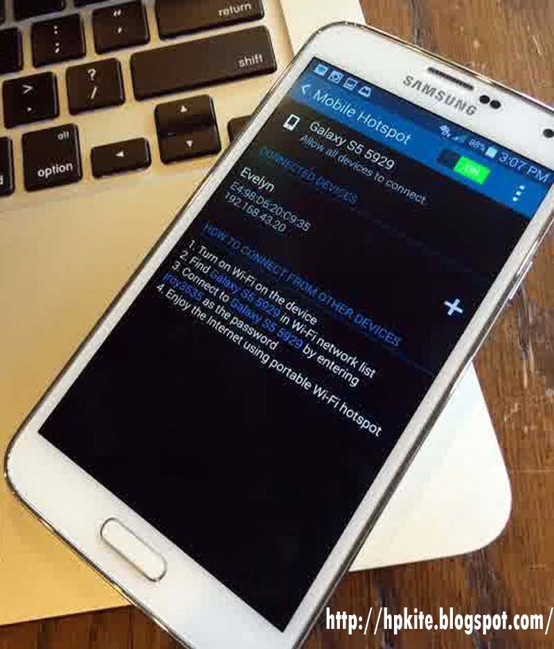 Cara mengubah password hotspot pada Samsung galaxy s5