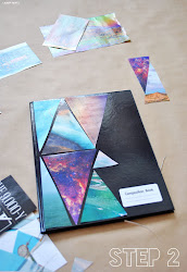 diy geometric notebook composition abstract triangle