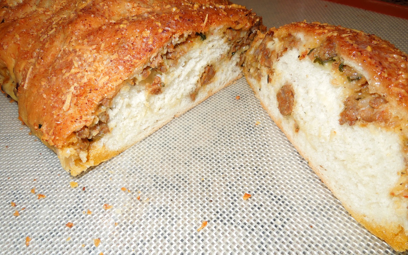 Three Cheese Italian Sausage Bread Swap A Recipe Fort Fiends