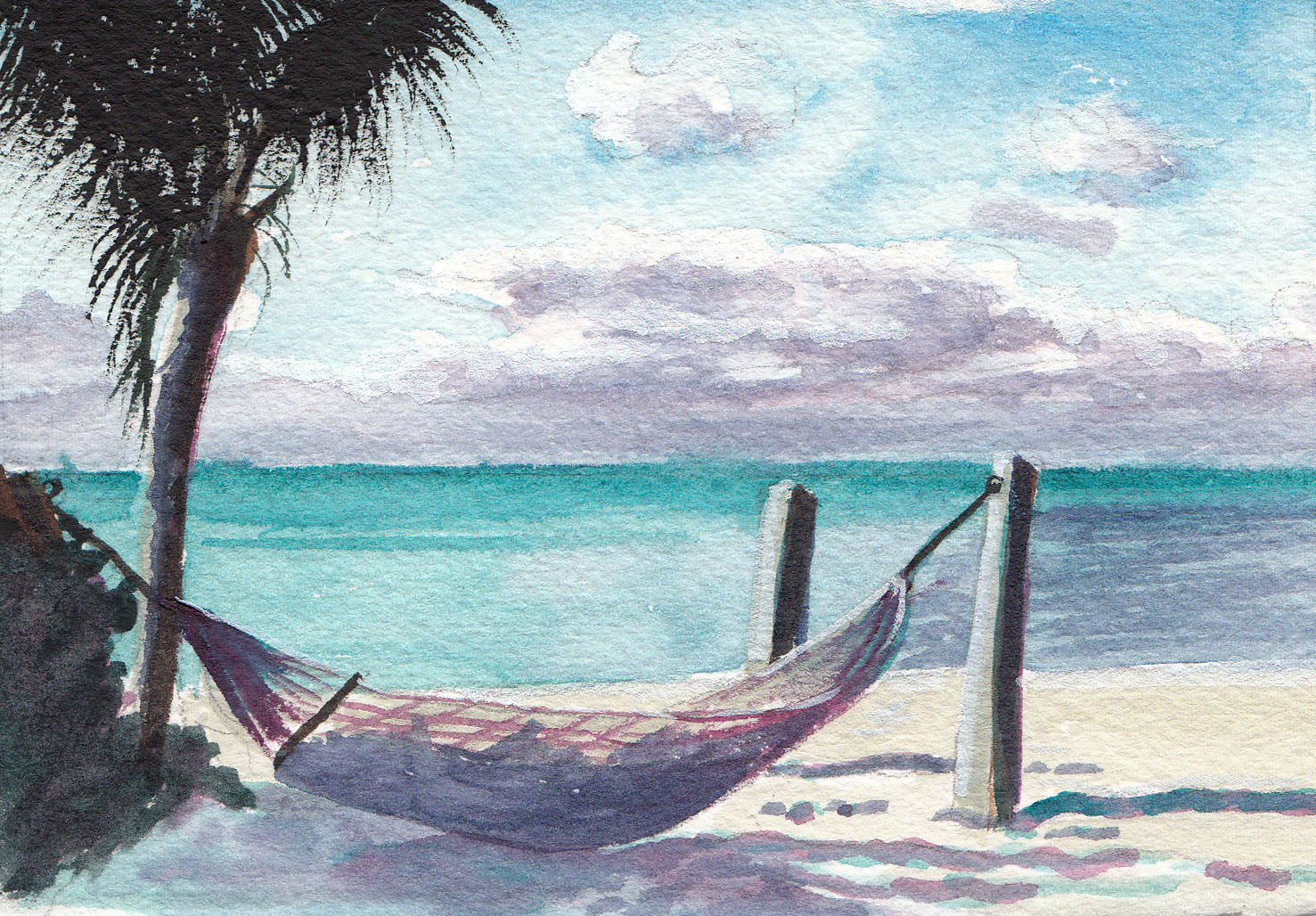 DAILY PAINTERS MARKETPLACE R and R Watercolor Painting Miniature