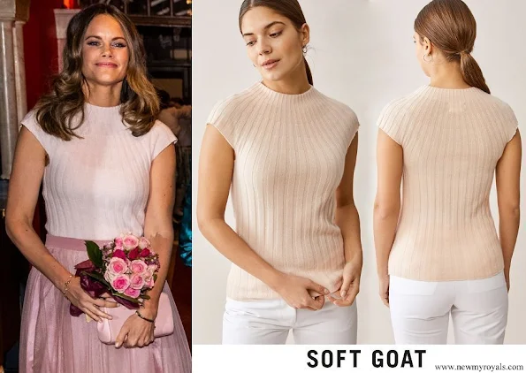 Princess Sofia wore Soft Goat detail top powder pink