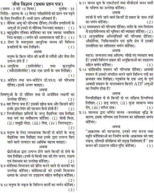 Hindi Sample Paper Class 12 Up Board 2019 examples papers