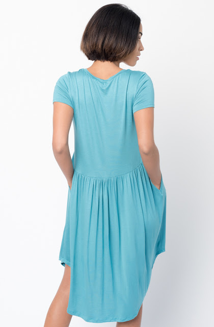 Shop for Mint Tee tunic dress u neck and a full skirt Online - $44 - on caralase.com
