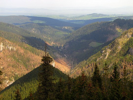 Widok na Dolinę Chochołowską. Widok na Dolinę Chochołowską.