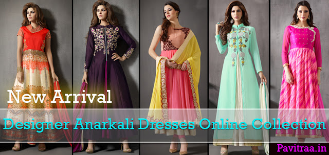 New Stylish Anarkali Salwar Suits For Young Girls Online Shopping In USA At Pavitraa.in 2016-2017