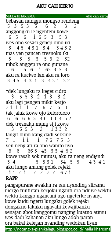 Not Pianika Lagu Dangdut Pamer Bojo