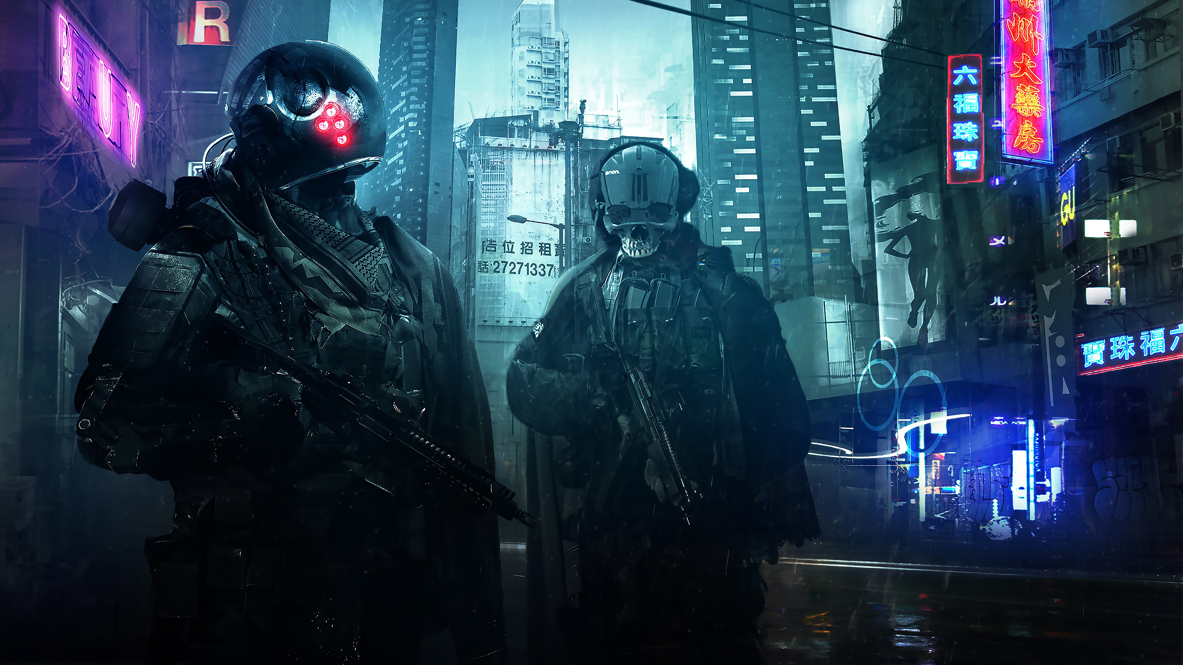 Cyberpunk Soldier Wallpaper