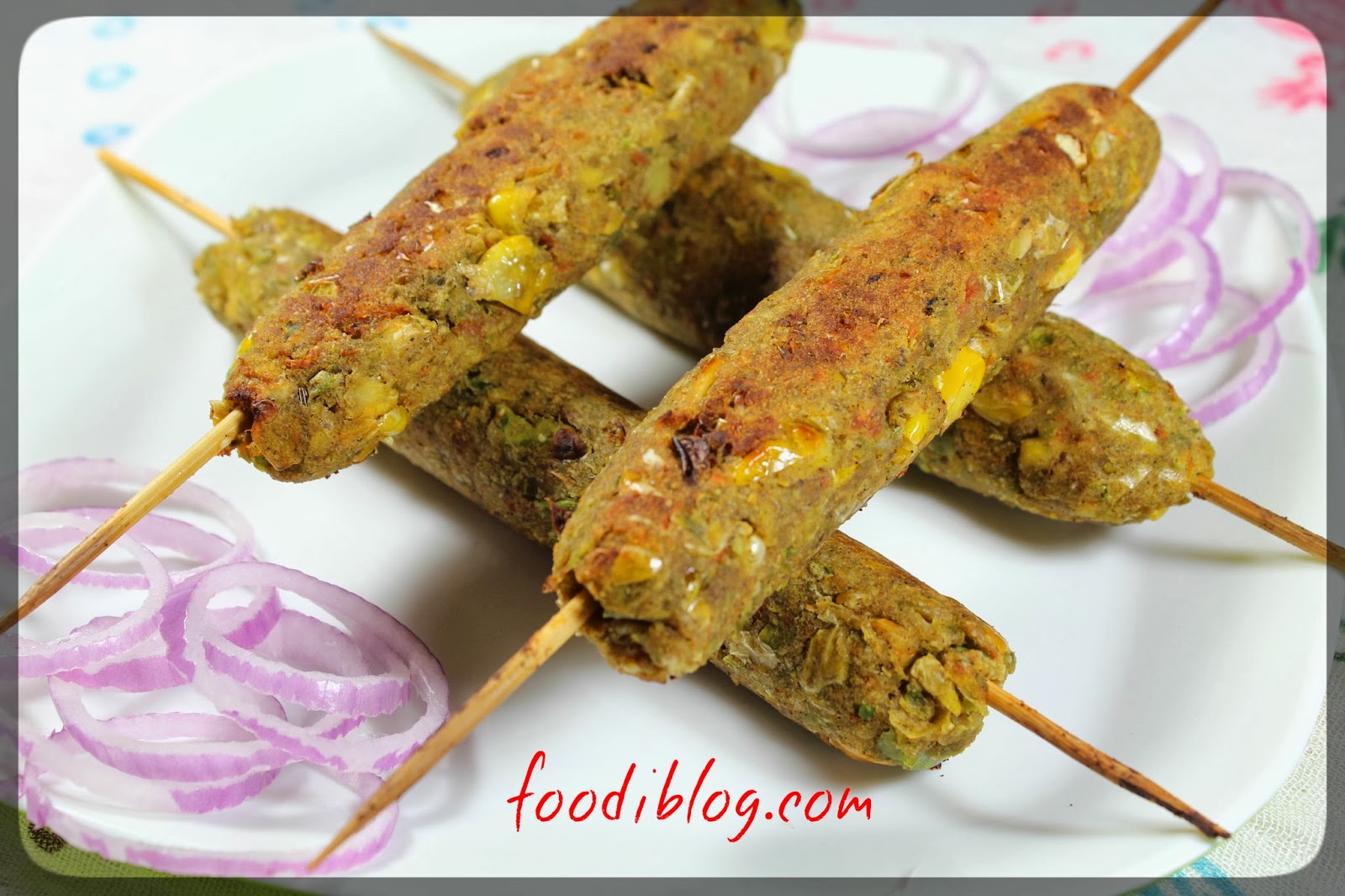 Veg Seekh Kebabs (वेज सीख कबाब) The Foodi Blog