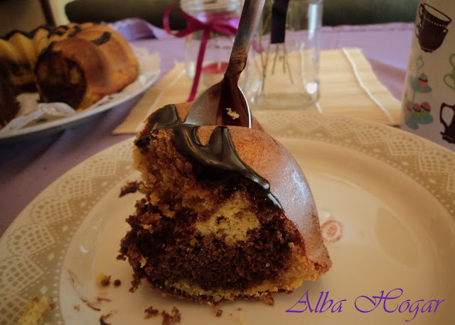 bizcocho bundt cake vainilla y chocolate alba hogar