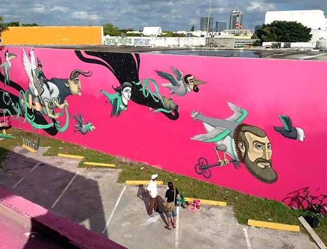 Street Art By Ukrainian Urban Artist Kislow For Art Basel Miami 2013 in Florida. 4